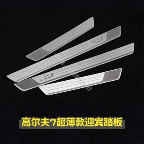 4pcs/lot ultra-thin Stainless Steel Door Sill pedal Scuff Plate for 2008-2017 Volkswagen Golf Golf 6 MK6 Golf 7 MK7