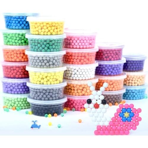 500Pcs Plastic box packag 30 Colors 5mm Water Beads Spray aqua Magic Educational 3D beads Puzzles Accessories for Children Toys