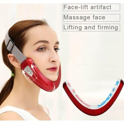 Facial Lifting Face Chin V-Line Lift Up Belt V-Face Care Device Remote Control LED Photon Therapy EMS Facial Slimming
