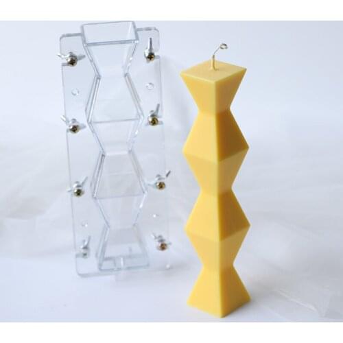Endless Column Acrylic Candle Mold Supplies DIY Aromatherapy Geometry Plastic Mold Scented Candle Mold Handmade Tools