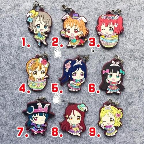 1pcs Anime Keychain LoveLive! sunshine aqours Takami Chika Takami Chika Keychian Keyring Pendant kulcstarto Portachiavi