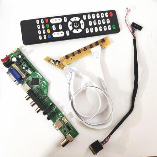 For LTN160AT06-B01/T01/W01 LVDS 40Pin WLED 1366*768 TV53 screen controller drive board VGA+HDMI-Compatible+USB+RF 16" PC