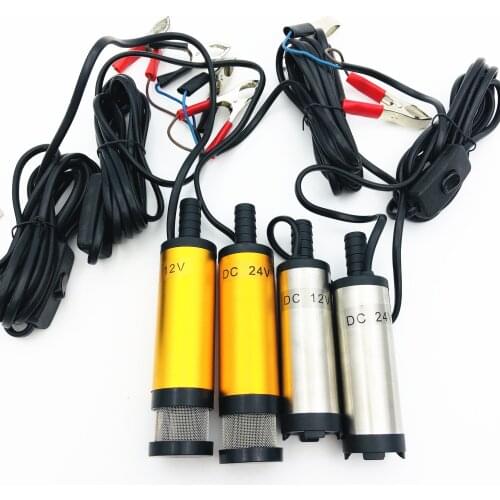 12V 24V DC Electric Submersible Diesel Oil Water Pump For Pumping Aluminum Alloy Shell 12L/min Fuel Transfer Suction Pump