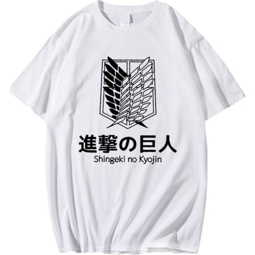 Attack on Titan t shirt anime plus size tops tees summer tops mens short sleeve tshirt cartoon streetwear t-shirt boys clothes