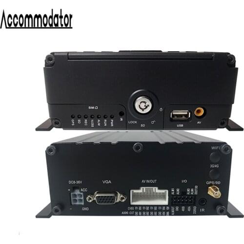 GPS Vehicle Car Trailer Truck Taxi School Bus AHD 1080P 4 Channels HDD SD Card Mobile DVR