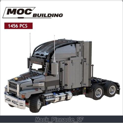 MOC building block engineering technology truck, heavy dump truck, trailer, truck, technology trailer, truck, children DIY toys