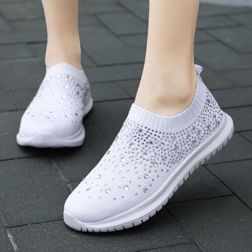 Large Size Summer Breathable Shoes for Women Sneakers Socks Ladies Sports Shoes Women Sport Shoes 2020 Chaussure Running D-628