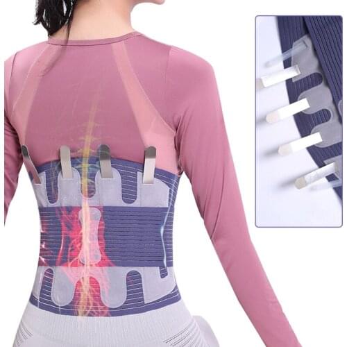 Newest Tourmaline Self-heating Magnetic Steel Plate Back Brace Waist Support Lumbar Belt Orthopedic Posture Corrector Belt 1 Pad