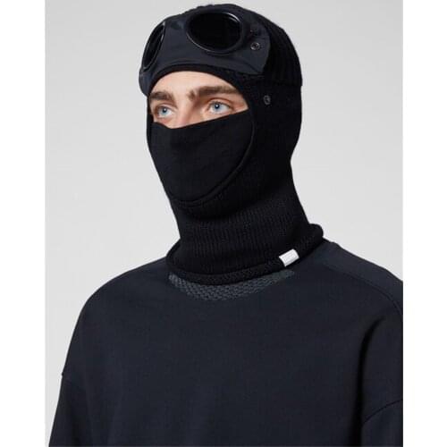 Fall Winter Mens Warm Personality Trend High Street Tooling Masked Cap Hat