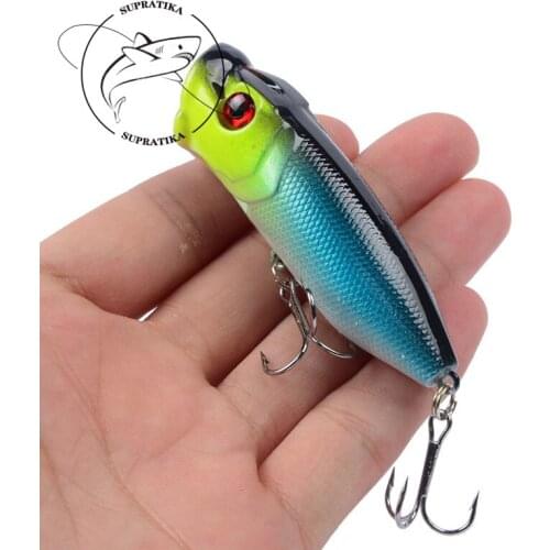 Lifelike 3D Eyes High Quality Fishing Lure Hard Bait Artificial Topwater Popper Floating Wobblers 65mm/12g Plastic Fishing Bait