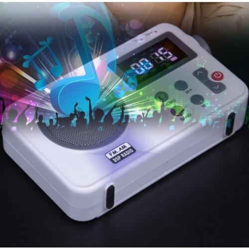 Portable Digital Radio LCD Display FM AM Radio with Speaker Power-off Memory Function
