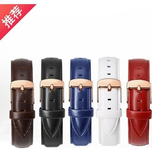 Quality Genuine Leather Watch Band 12mm 14mm 16mm 18mm 20mm 22mm 24mm Men Watchbands For DW Daniel Wellington Watch Strap Women