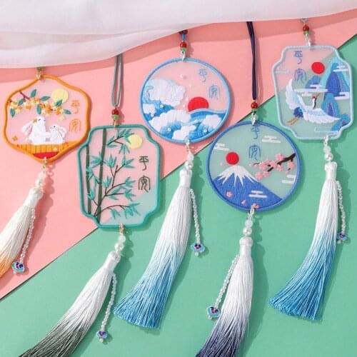 Diy Cross-stitch Wonderland Diy Embroidery Animal Peace and Blessing Pouch Stitch for Needlework Needle Minder Organizer Craft