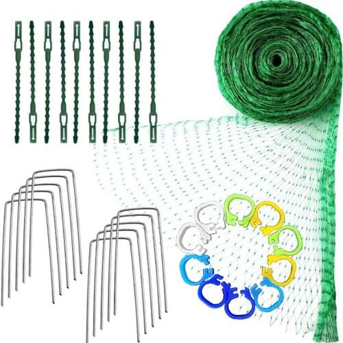 Mesh Bird Net Netting Nets Greenhouse Plants Protection PE Fruit Trees Ground Nails 4*10m Vegetables Flowers Cable Ties Summer