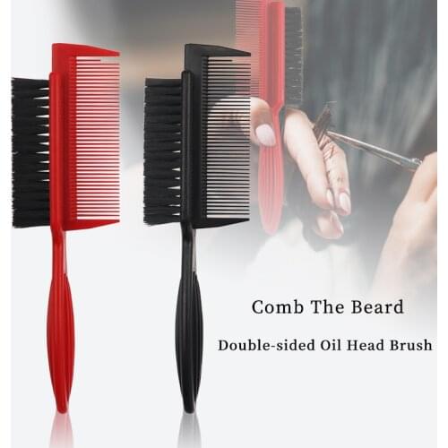 Barbershop retro oil head brush beard combing cleaning brush professional scissors cleaning brush barber cutting hair comb brush