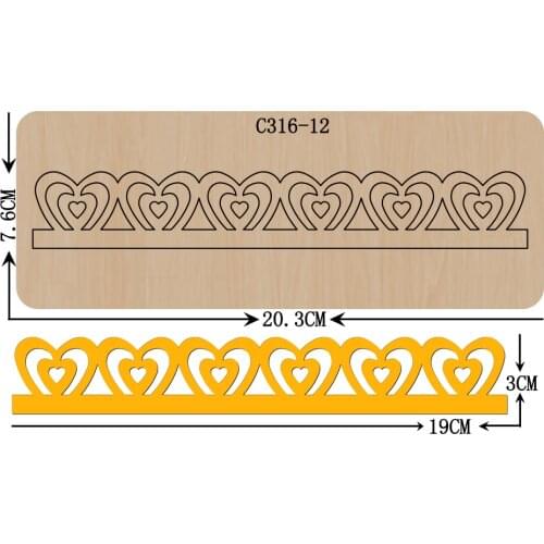 New lace Wooden die Scrapbooking C-316-12 Cutting Dies Compatible with most die cutting machines