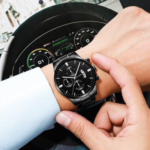 TANGNADE Mens Stainless Steel Watch