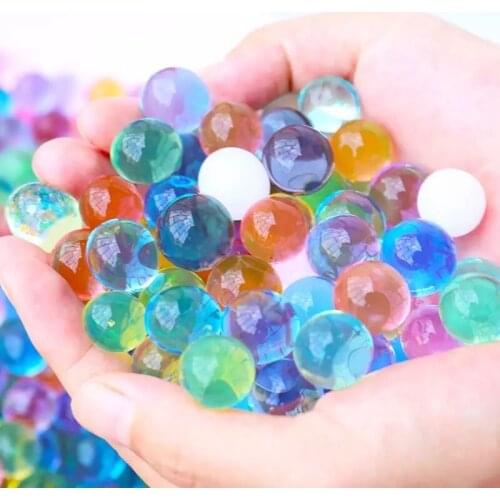 10000pcs color water-absorbing beads crystal soil growth water polo hydrogel pearl ball educational toy furniture decoration