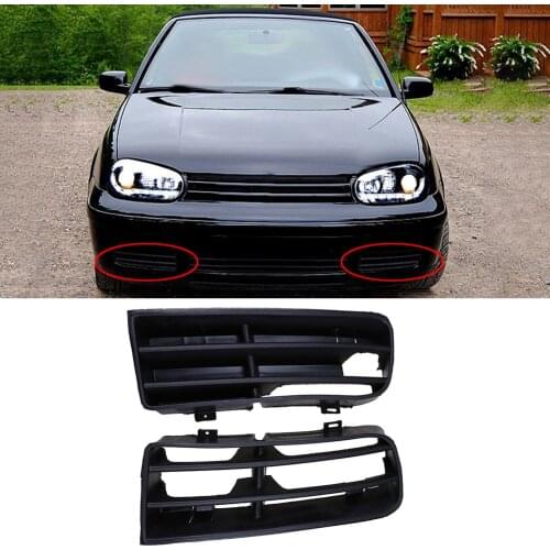 2pcs L&R Side Grille Car Front Lower Bumper Fog Light Insert Grilles for GOLF MK4 1998 1999 2000 2001 2002 2003 2004