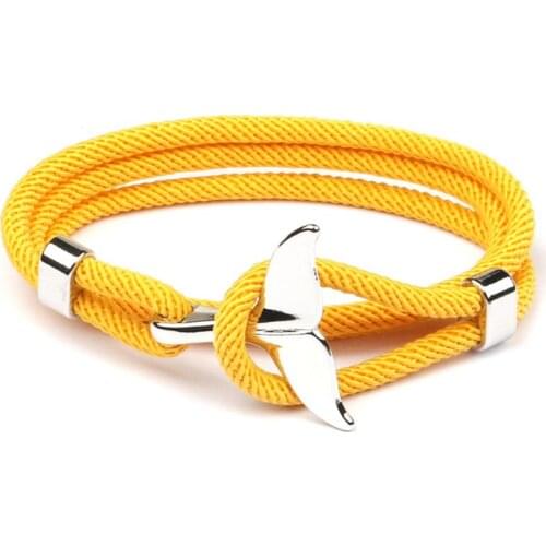 40GB 2020 Summer Handmade Whale Tail Viking Rope String Bracelet Beach Surfing Paracord Wristband Fashion Jewelry Unisex