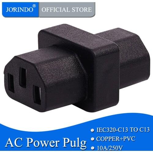 JORINDO IEC320 C13 TO C13 AC Power Adapter Wire Cord Connector Converter Male To Female Socket Chassis Server Conversion Plug