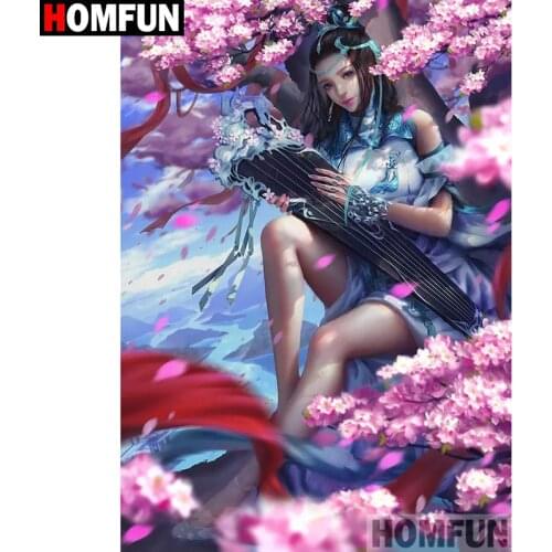 HOMFUN Full Square/Round Drill 5D DIY Diamond Painting "Beauty flower tree" 3D Diamond Embroidery Cross Stitch Home Decor A19578