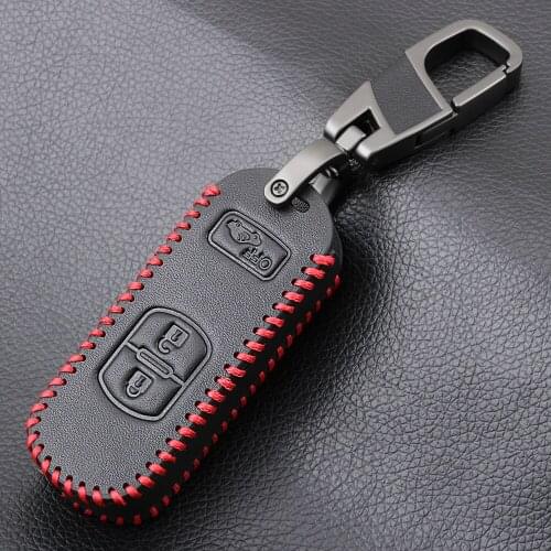 Genuine Leather Car Key Cover FOB Case For Mazda 2 3 5 6 CX5 CX-5 M2 M3 M5 M6 GT 2015 2016 Protect Key Cover With OFF 3 Buttons