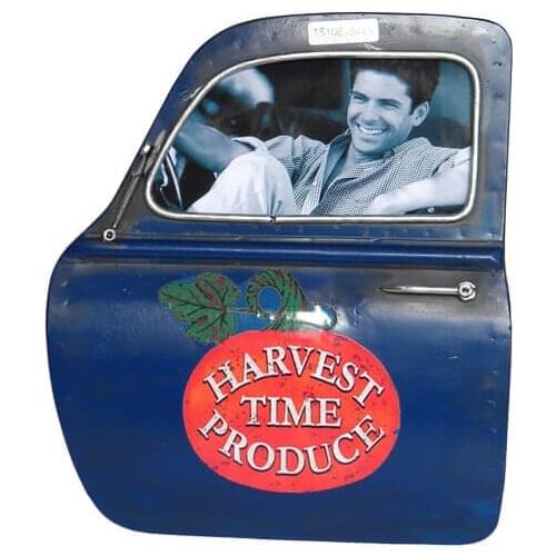 Decorative Metal Frame Blue Car Door Themed - Vintage Style, Gift, Trinket, Photo Frame, durable and Stylish - Quality Material