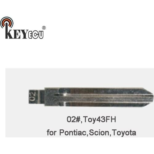 KEYECU 25x KEYDIY Universal Remotes Flip Key Blade 02#,Toy43FH for Pontiac,Scion,Toyota
