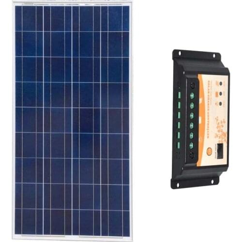 Kit Panneau Solaire 12v 150w Solar Battery Charger Solar Controller 12v/24v 10ACaravan Chargeur Solaire Pour Telephone Portable