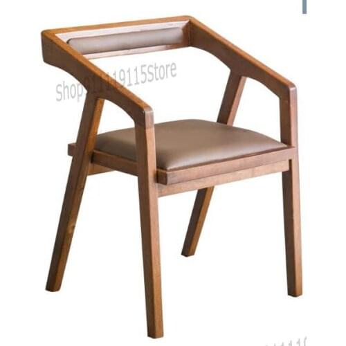 Customized Nordic Solid Wood Office Chair Leisure Meeting Home Computer Chair Armchair Modern Simple Conference Reception Chair