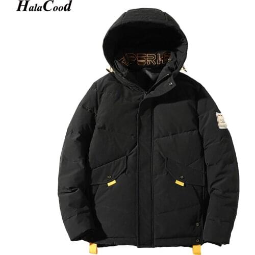 HALACOOD Brand Quality New Winter White Duck Down Jacket With Hood Mens Clothing Casual Jackets Thickening Parkas Male Big Coat