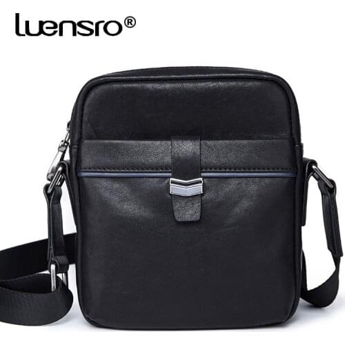 Mini Men Bags Genuine Leather Mens Crossbody Bag Fashion Boys Shoulder Bag High Quality Small Messener Bags Cowhide Leather
