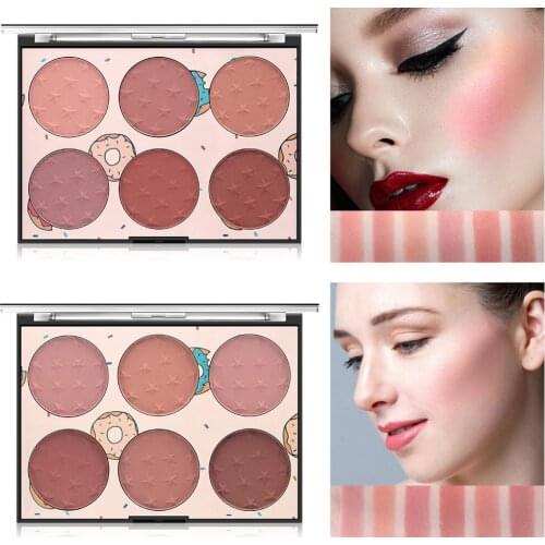 MISS ROSE Peach Color Blush Palette Waterproof Long-lasting Face Contour Makeup Powder Cosmetic Blusher Mineral Pigment Rouge
