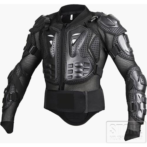 BLACK/RED ATV MX Motorcycle professional Full Body Jackets Motocross Racing Riding Off road Armor Jacket