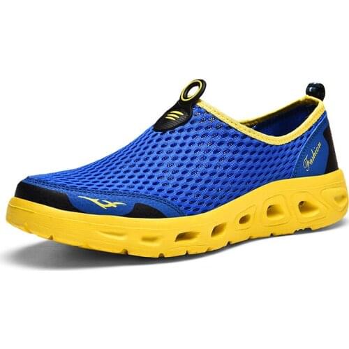 2021 set of foot one pedal mesh wading mens shoes casual shoes mens beach outdoor wading shoes hiking shoes surfing womens qu