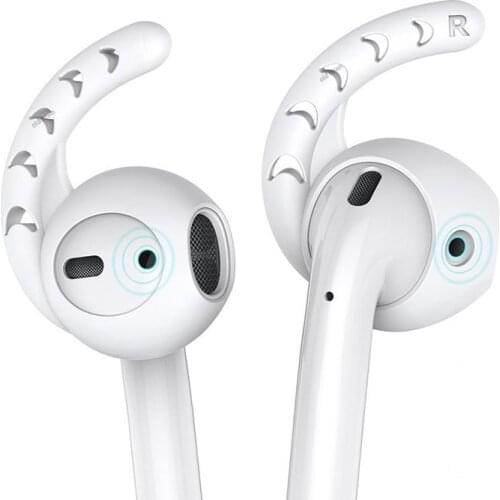 For Airpods Ear Covers Soft Silicone Antislip Ear Hook Earbuds Tips Headphones Case for Apple Airpods 1&2 Accessories for Earpod