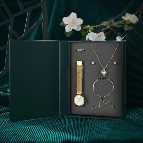 Watches Sets For Women Gift Japan Quartz Movement Jewelry Necklace Bracelet Ladies Watch Set Womens Wristwatch For Anniversary