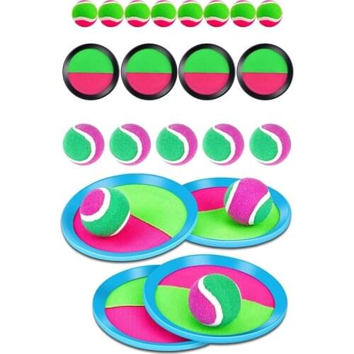 Toys Ball Catch Set Games Toss Paddle Toss And Catch Sports Game Set 4 Paddles 8 Ball For Kids Adults Outdoor Game