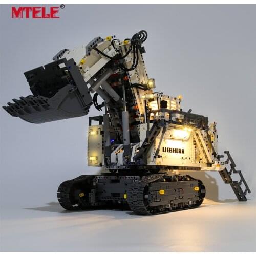 MTELE Brand LED Light Up Kit For Technic Liebherr R 9800 Excavator Compatile With 42100