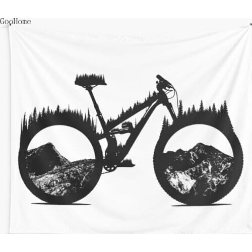 MTB Bike Wall Tapestry Cover Beach Towel Throw Blanket Picnic Yoga Mat Home Decoration