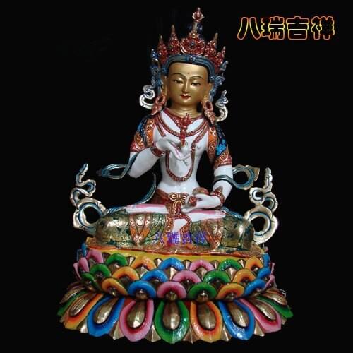 Nepal handicrafts / copper / gold painted Tibetan Buddha statues Vajrasattva / 33CM