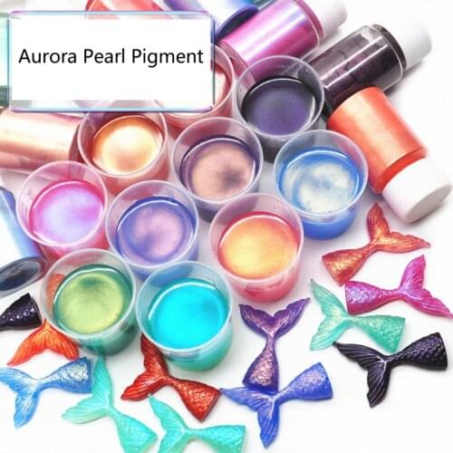 Aurora Pearl Pigment Powder Mica Pearlescent Colorants Resin Dye Jewelry Making Accessories