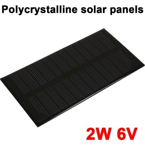 2W 6V Solar Panel Durable Solar Generator Solar Light Outdoor DC Output Waterproof Panel