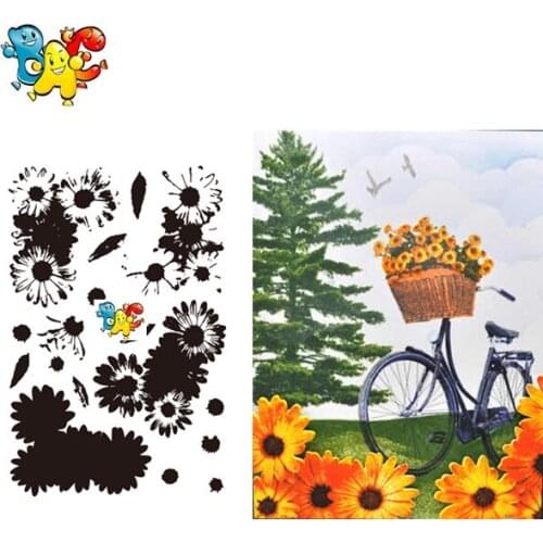Flower Transparent Clear Stamps for DIY Scrapbooking/Card Making/Kids Christmas Fun Decoration Supplies and die