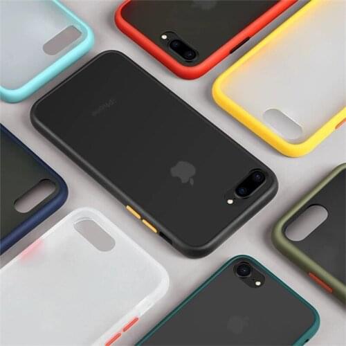 Transparent Matte Phone Case For iPhone 12 11 Pro Max Mini X Xs Max Xr 78 Plus Shockproof Cover for iPhone Anti Fingerprint