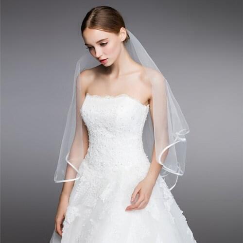 Wedding Veils 1.3M / 4.3Ft Lace Bridal Veil Wedding Accessories Mariage Bride Welon