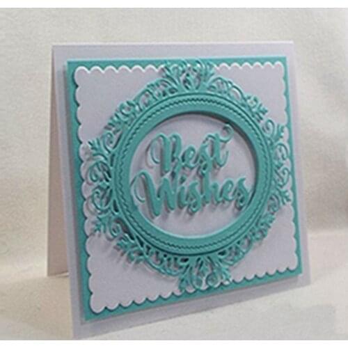 Phrase Best Wishes Cutting Die Craft Stencil DIY Card Photo Album Handmade Decorative Alphabet Scrapbooking Template Embossing