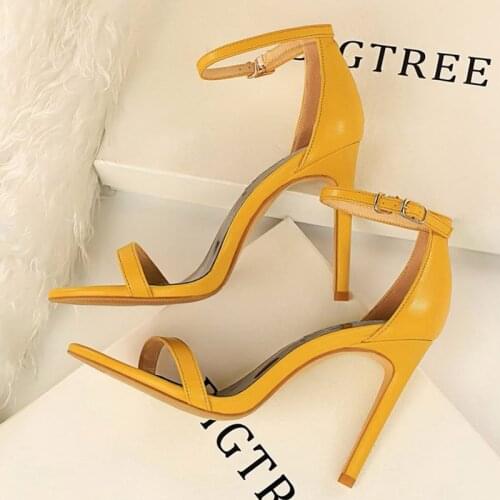 BIGTREE Shoes Women High Heels Sandals 10cm Fetish Summer Ladies Heel Shoes Sexy Classic Pumps Female Party Wedding Stiletto