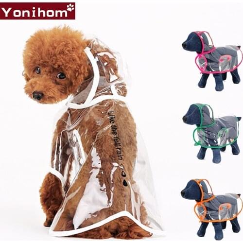 Waterproof Clothing for Dogs Pet Clothes Dog Raincoat Transparent Rain Coat Waterproof Pets Raincoats Small Dogs Clothing XS-2XL
